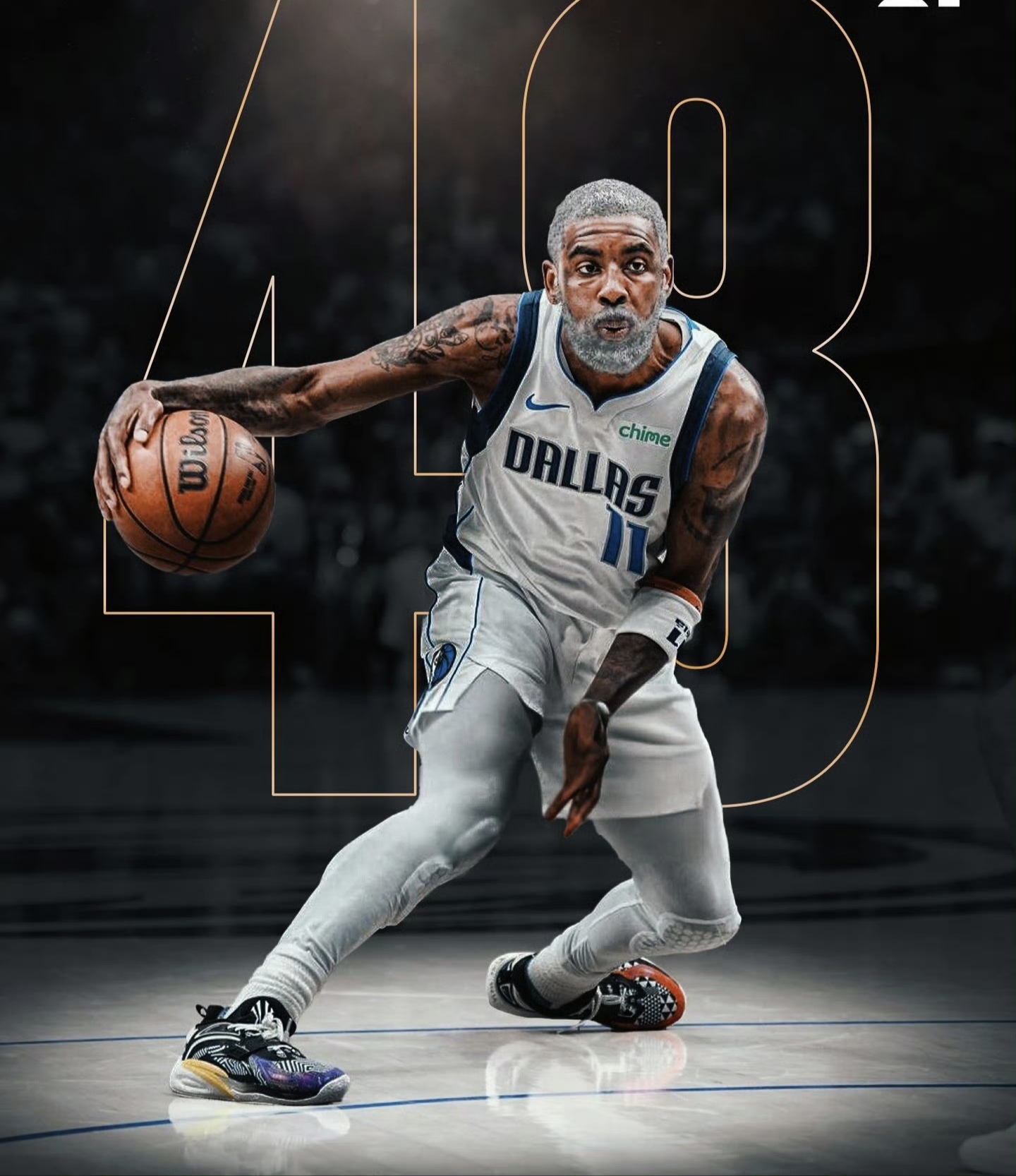 对手在防他的时候完全没办法（对手对他的防守束手无策）